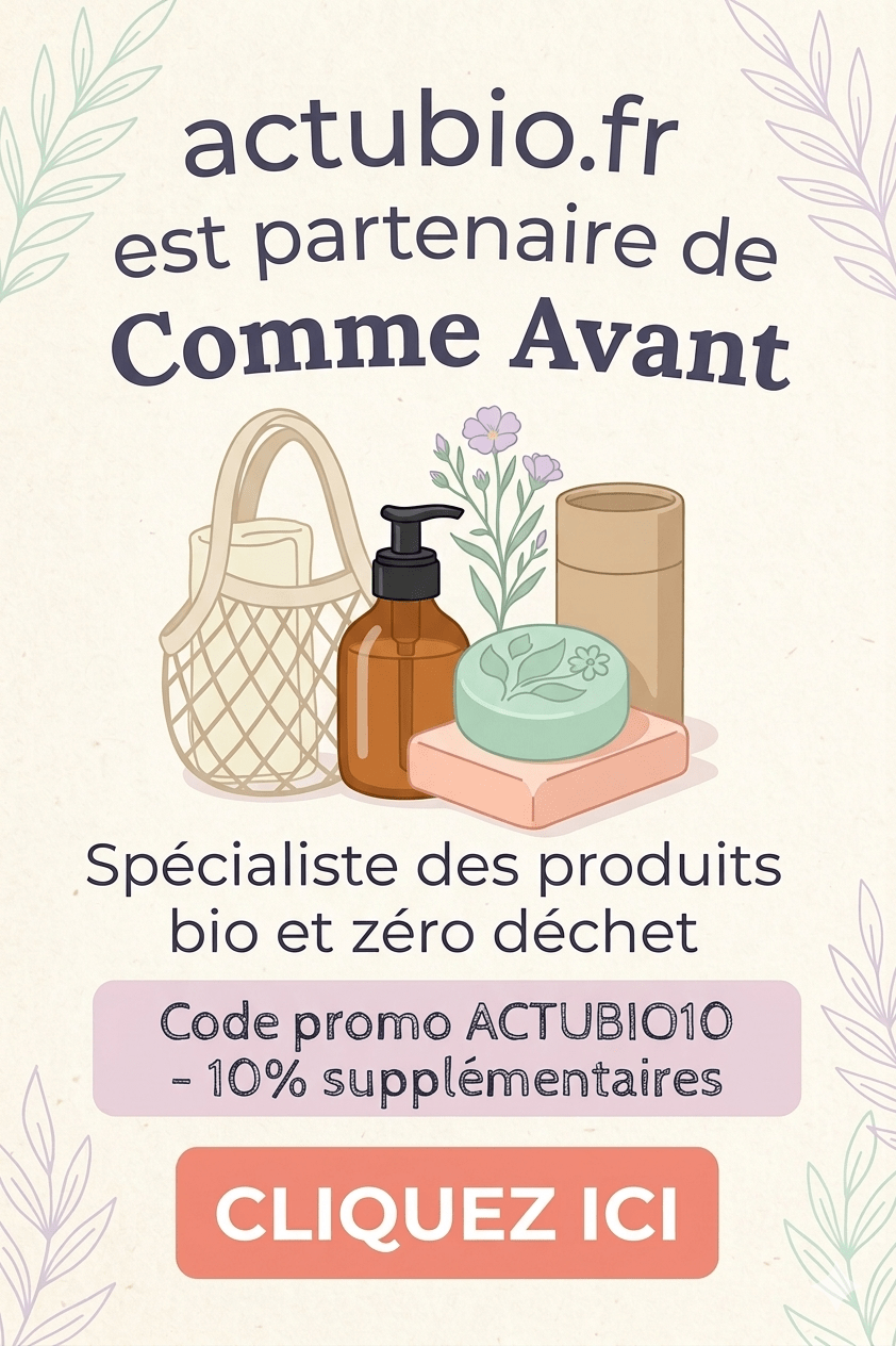 Partenariat sponsorisé Comme Avant avec Actubio Code promo Actubio10